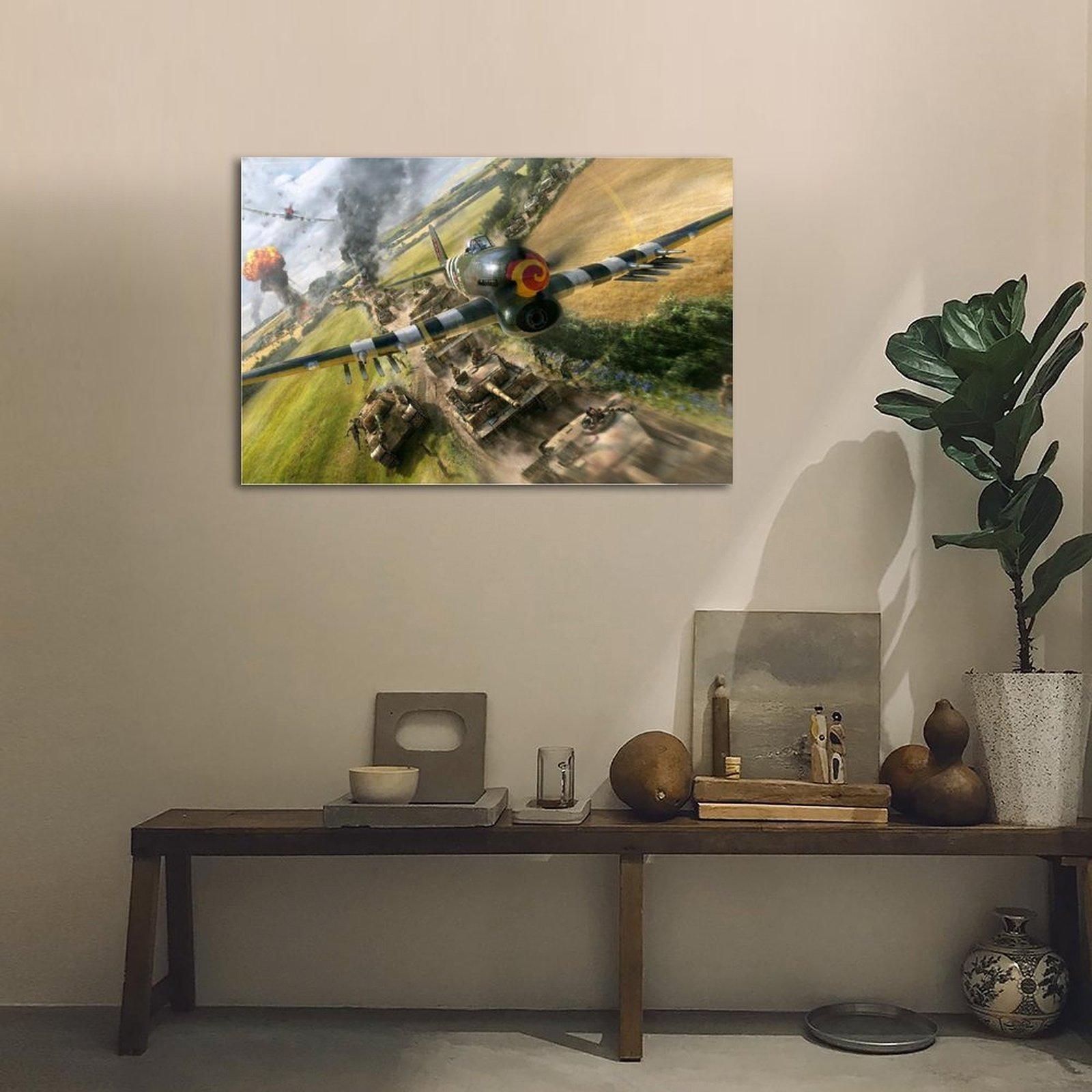 Military Fighter Poster Hawker Typhoon Poster Decorative Painting Canvas Wall Art Picture Print Modern Family Bedroom Decor