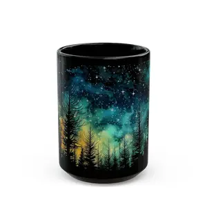 [Sale off up to 50%] Woodland Forest Mug Celestial Northern Lights Cup Nature-Inspired Galaxy Gift for Astronomy Lover
