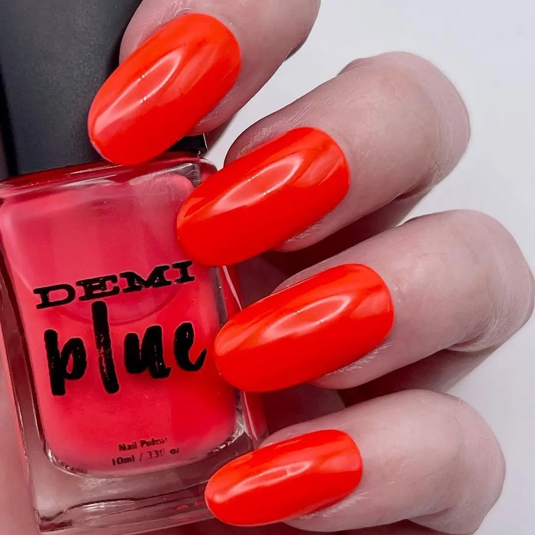 DEMIblue Vegan Nail Polish Bottle - 10 ml, 21-Free, Cruelty-Free, Eco-Friendly, Breathable, Smooth Application, Radiance for Adults, 10G, 21-Free Formula