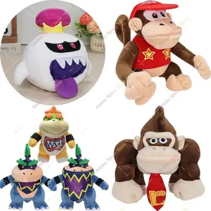 Anime King Boo Plush Toys Cute Wonder Bowser Jr. Plushie Diddy Kong Long Tail Stuffed Animal Peluche Children's Birthday Gifts