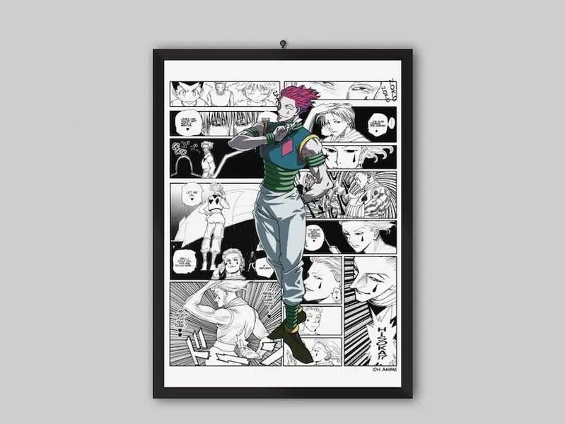 Hisoka Poster - Anime Manga Poster - Minimalist Anime Poster - Anime Manga Print - Minimalist Movie Poster - Retro Vintage Poster Art