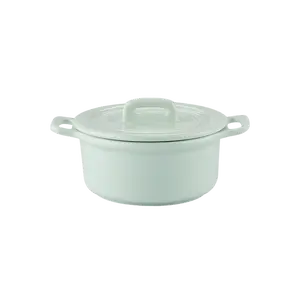 BUYDEEM Mini Double Ear Ceramic Stew Pot Romantic Light Green 240ml CT1002/A2