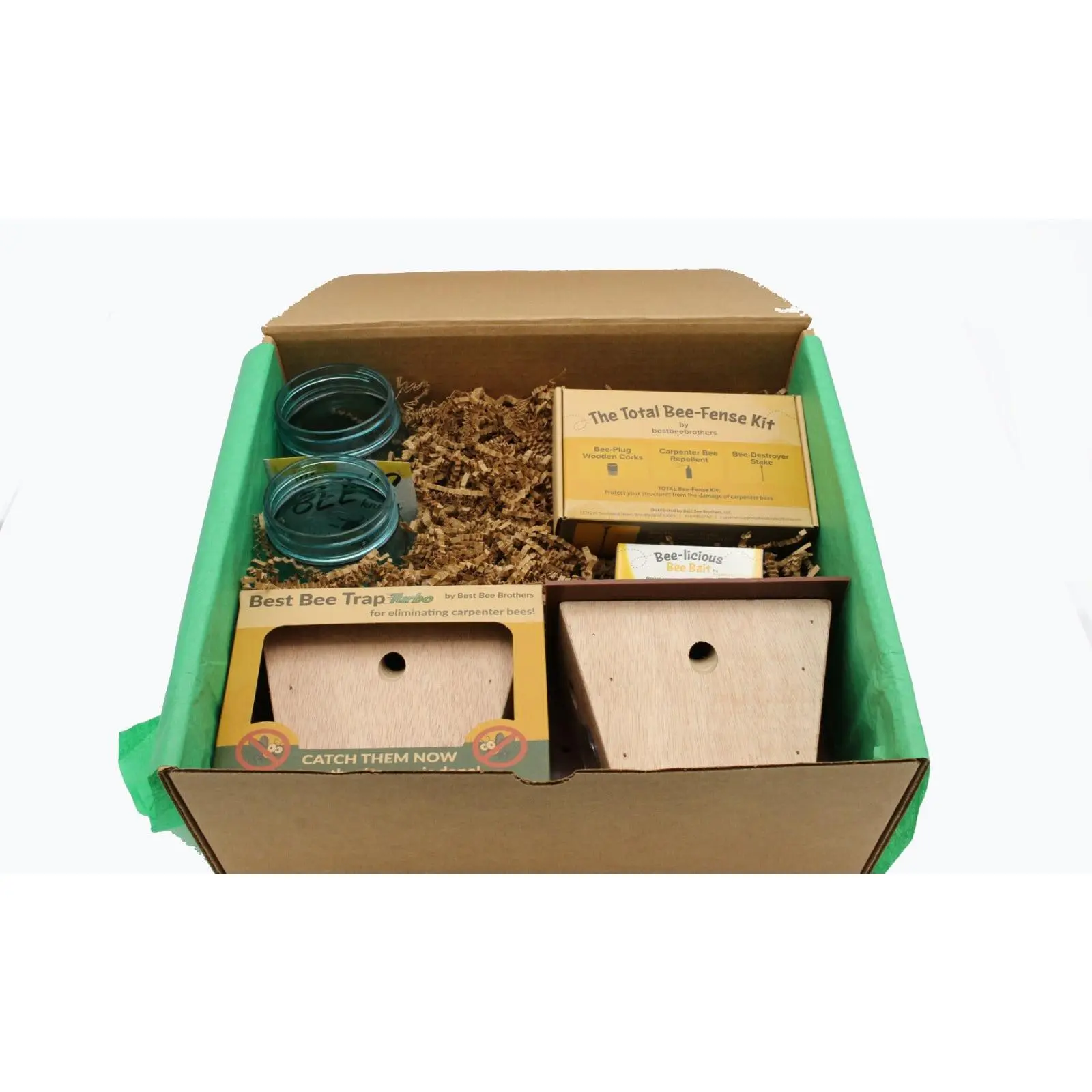 Carpenter Bee Turbo Trap 2.0 with Bee Vault Colored Roofs Gift Box