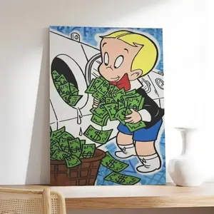 Monopoly Richie Rich Poster, Cartoon Design No Frame Wall Art, Home Decorative Artwork, Perfect Gift for Him or Her