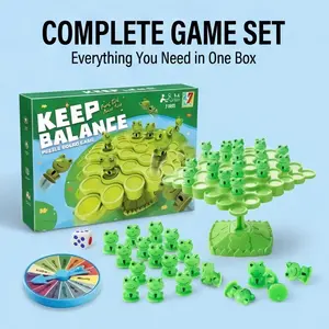 Creature Crash The Frog Balancing Game | Fun Family Game Night Essential | Easter Basket Gift Idea for Kids | Includes 49 Frogs, Balance Board, Pillar Base & Die