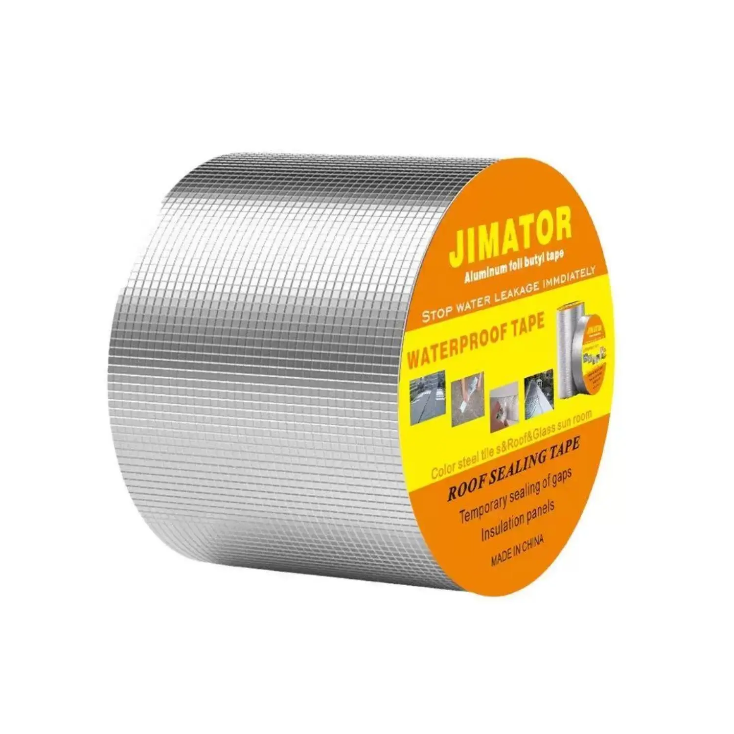 Heavy Duty Butyl Foil Waterproof Sealant Tape Self Adhesive Leak Repair Tape For Roof, Pipe, Gutter, Window And Metal Sealing