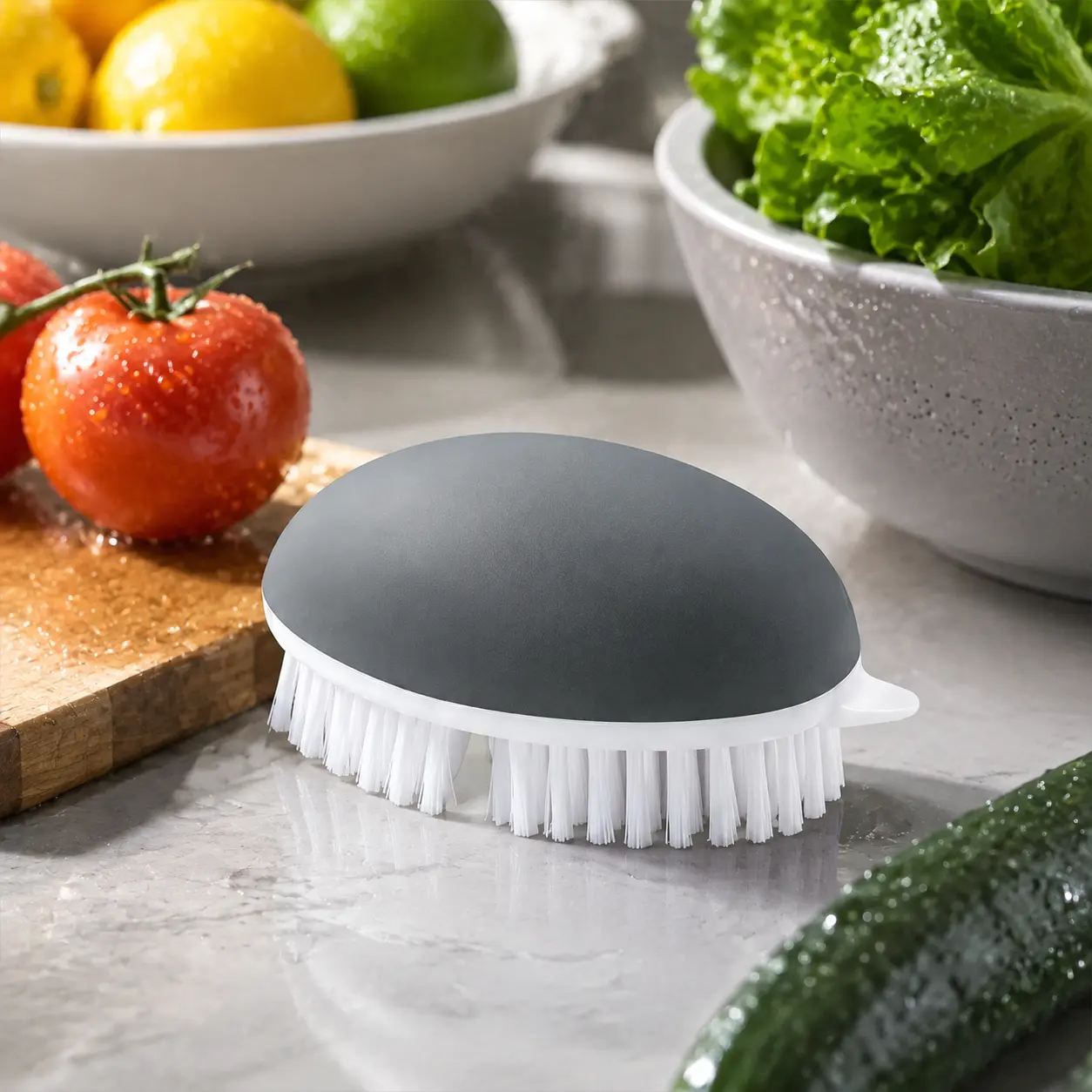 Reusable Multi-Purpose Fruit & Vegetable Cleaning Brush – Plastic Scrubber for Potatoes, Carrots & Produce, Essential Kitchen Supplies Household Cleaning Too