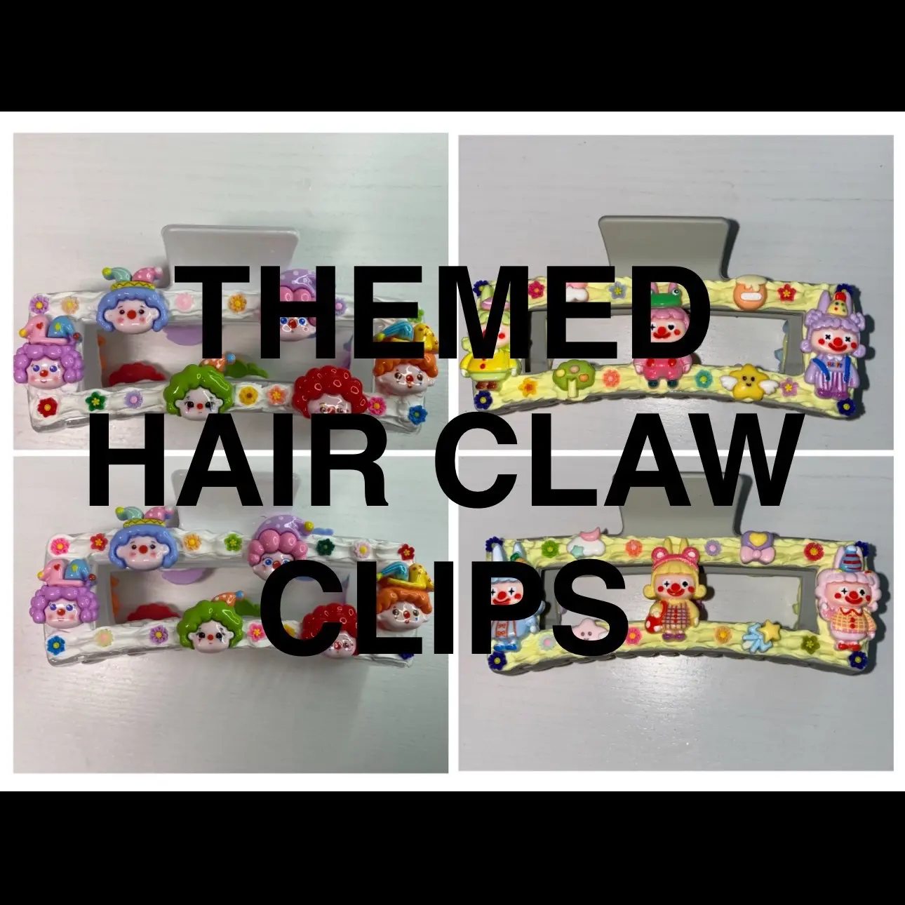 Themed Hair Claw Clips