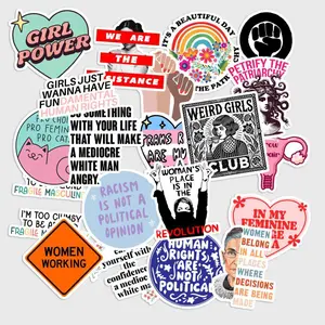Sticker Pack 20 pcs Feminism Empowerment Stickers, Equality Message Vinyl Decals