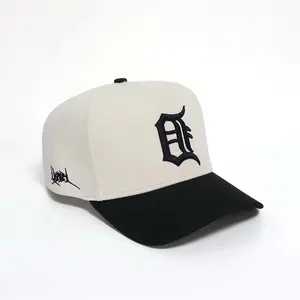 SATIN BLACK UNDER BRIM BACKWARD D CUSTOM 9999 WS HAT SNAPBACK CREAM/BLACK
