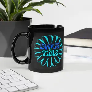 80s style Black Glossy Mug ceramic Drinkware Cup