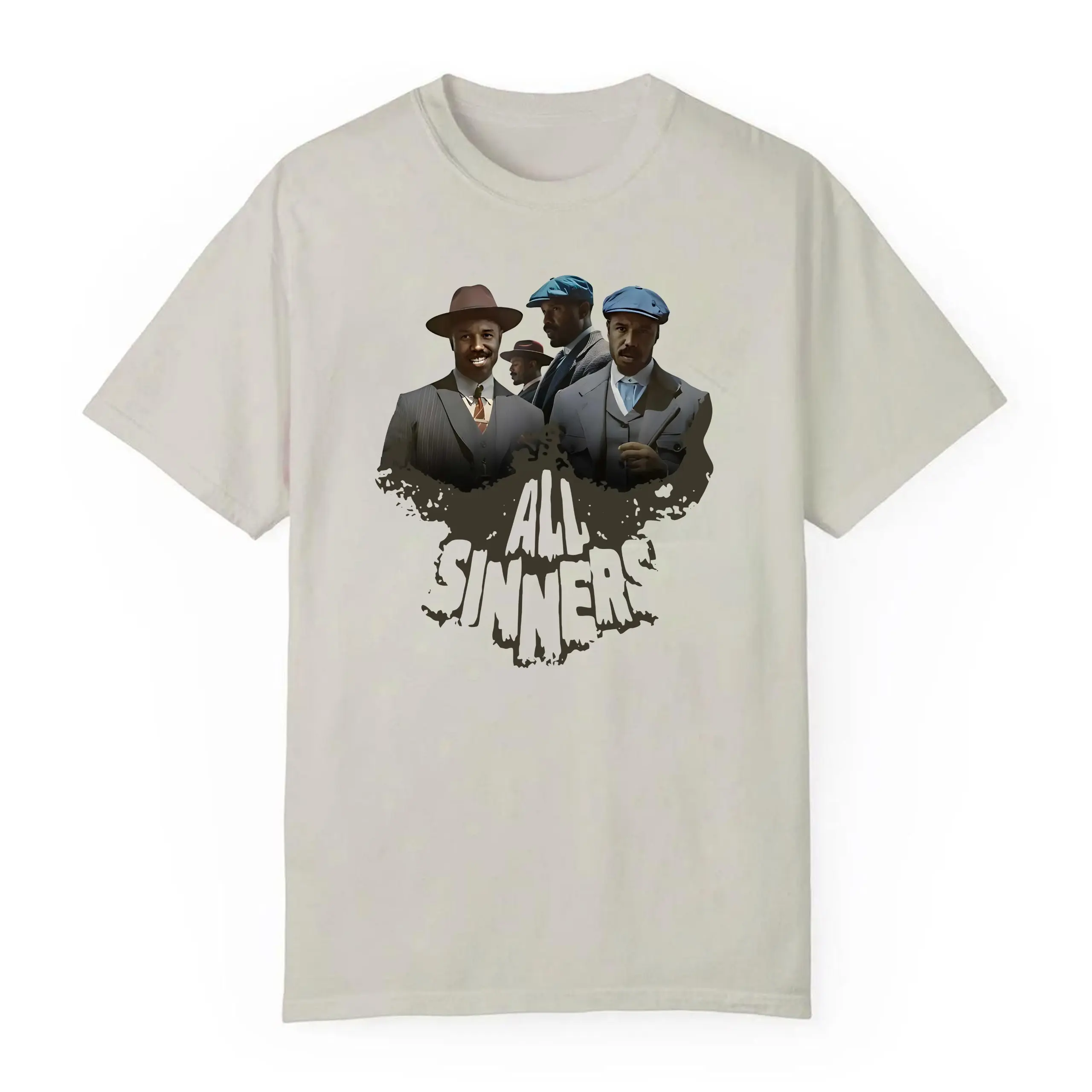 Sinners 2025 All Sinners Shirt - Graphic Tee with "SINNERS" Text, 100% Cotton, Casual Style, Medium Size, Unisex Design - Fashion