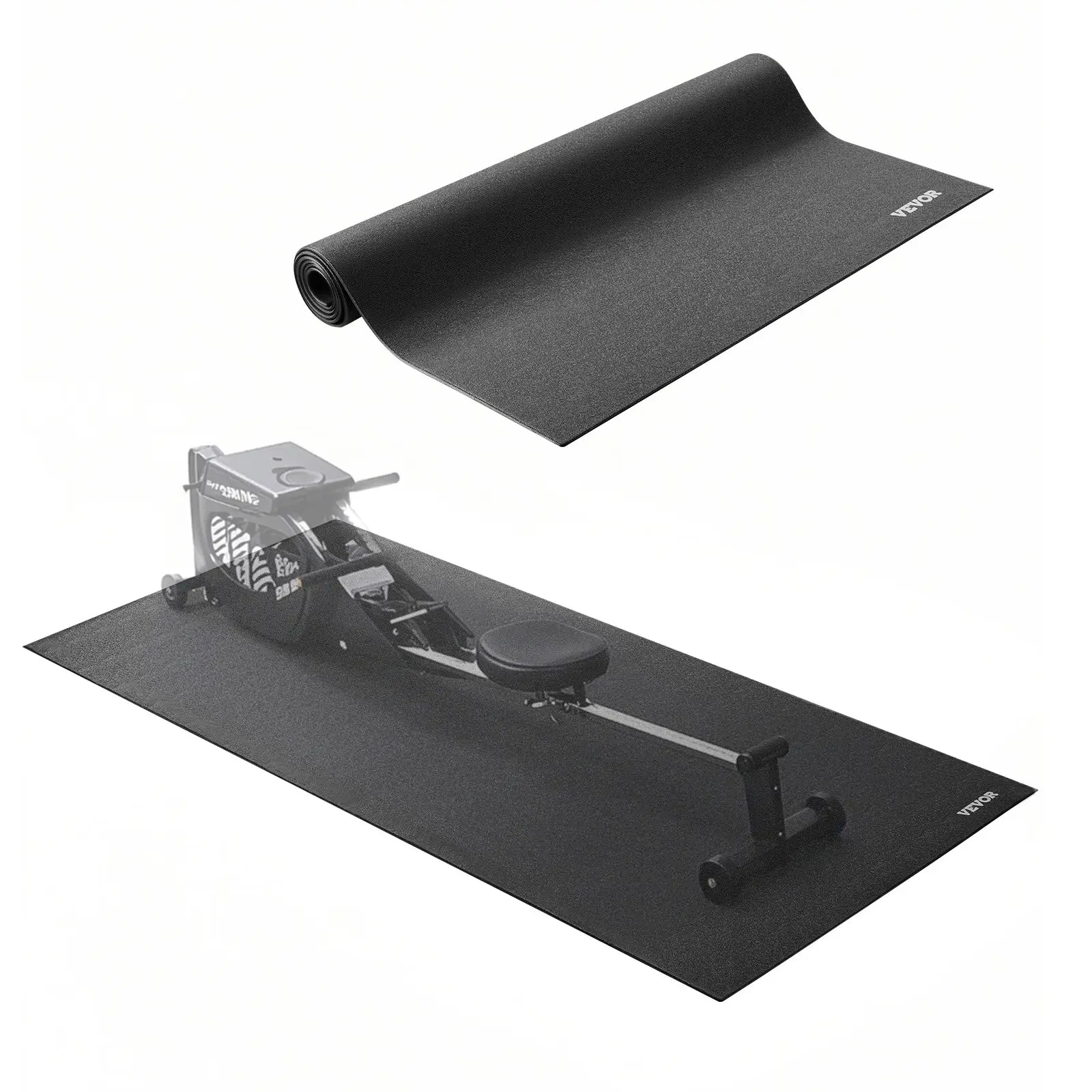 【DealsForYouDays】VEVOR Treadmill Mat for Carpet Floor, 1/4 Thick, 36x 72 Exercise Equipment Mat for Treadmills, Elliptical, Rowing Machine, High Density PVC Floor Protector, Waterproof and Non-slip for Home Gym
