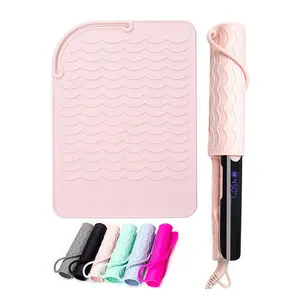 Silicone Curling Pads, Multi-Purpose Heat Resistant Iron Pad, Straightener Rollers, Hair Styling Tools, Durable & Flexible Design