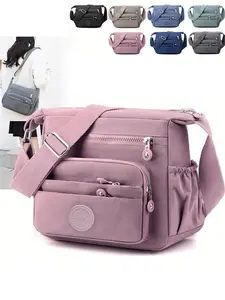 Women's Lightweight Nylon Crossbody Purse Bag Adjustable Strap Multiple Pockets Ideal for Travel Dates School Stylish and Practical