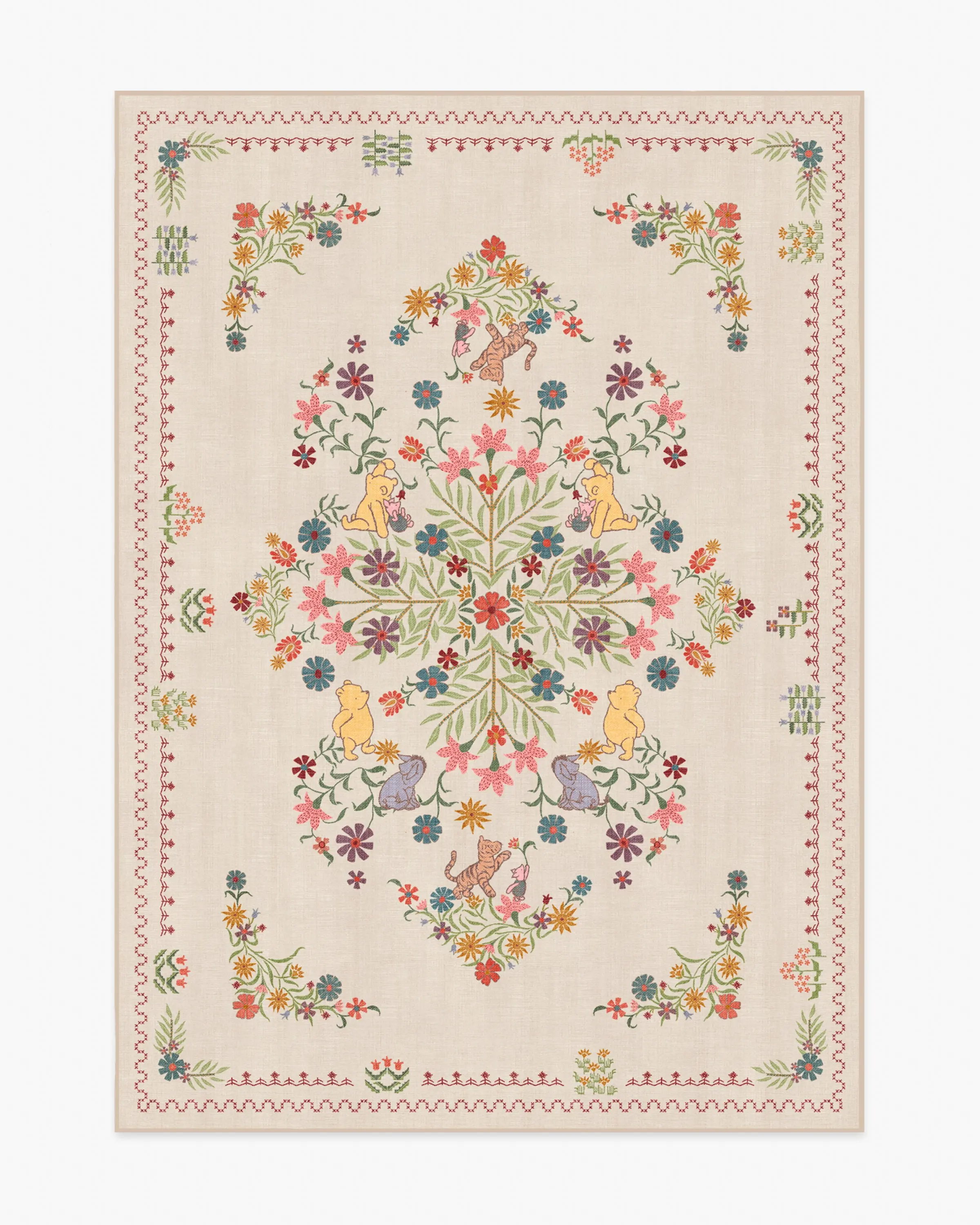 Friendship Garden Cream Multicolor Flatwoven Rug