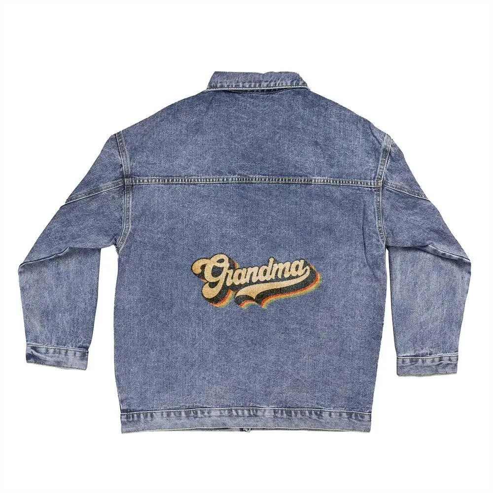 Retro Grandma Oversized Women's DTG Denim Jacket