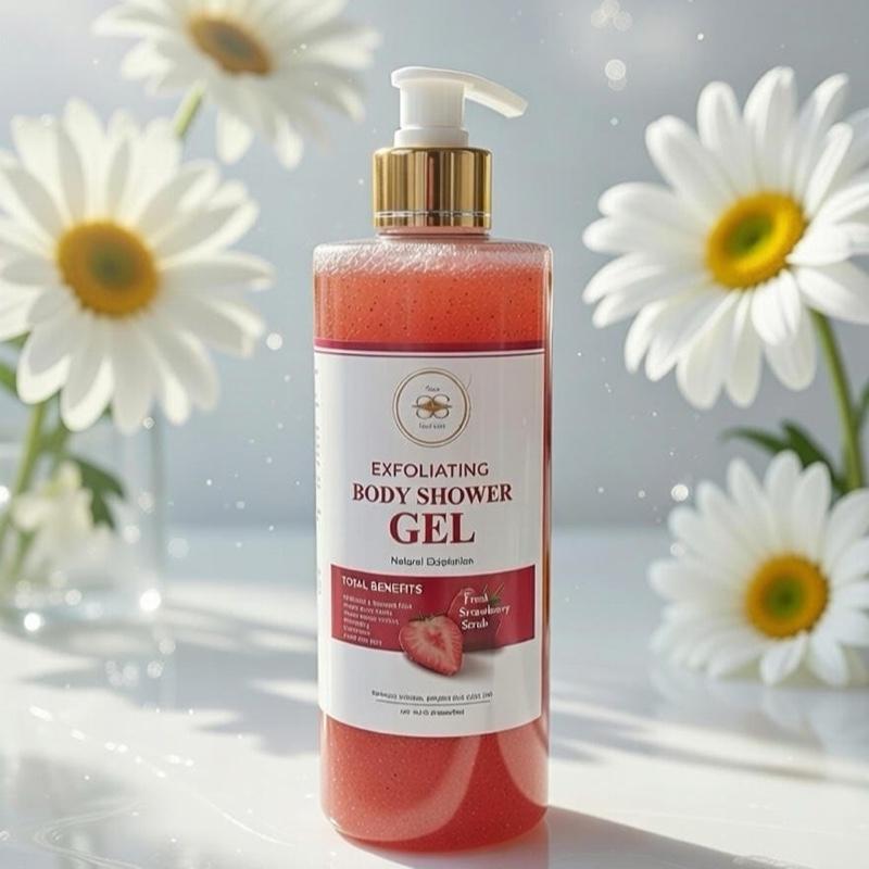 Exfoliating Shower GEL , Natural Extract Soaps 500ML