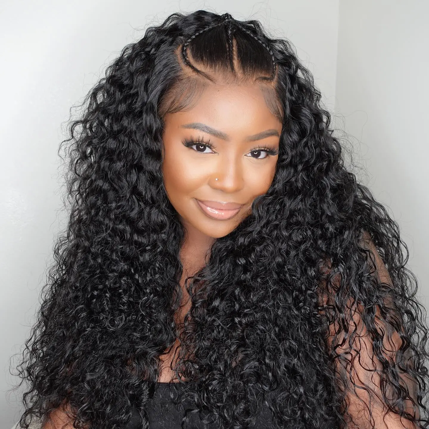 Water Wave Stylist Glueless Ready To Go 13x4 Lace Front Wig Pre Cut Lace Pre Bleached Human Hair Wig