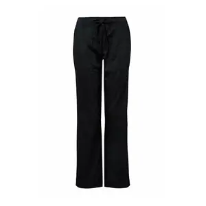 NNT Womens Black Chef Pants Elastic Waistband Drawstring Polycotton Pant CAT3S8