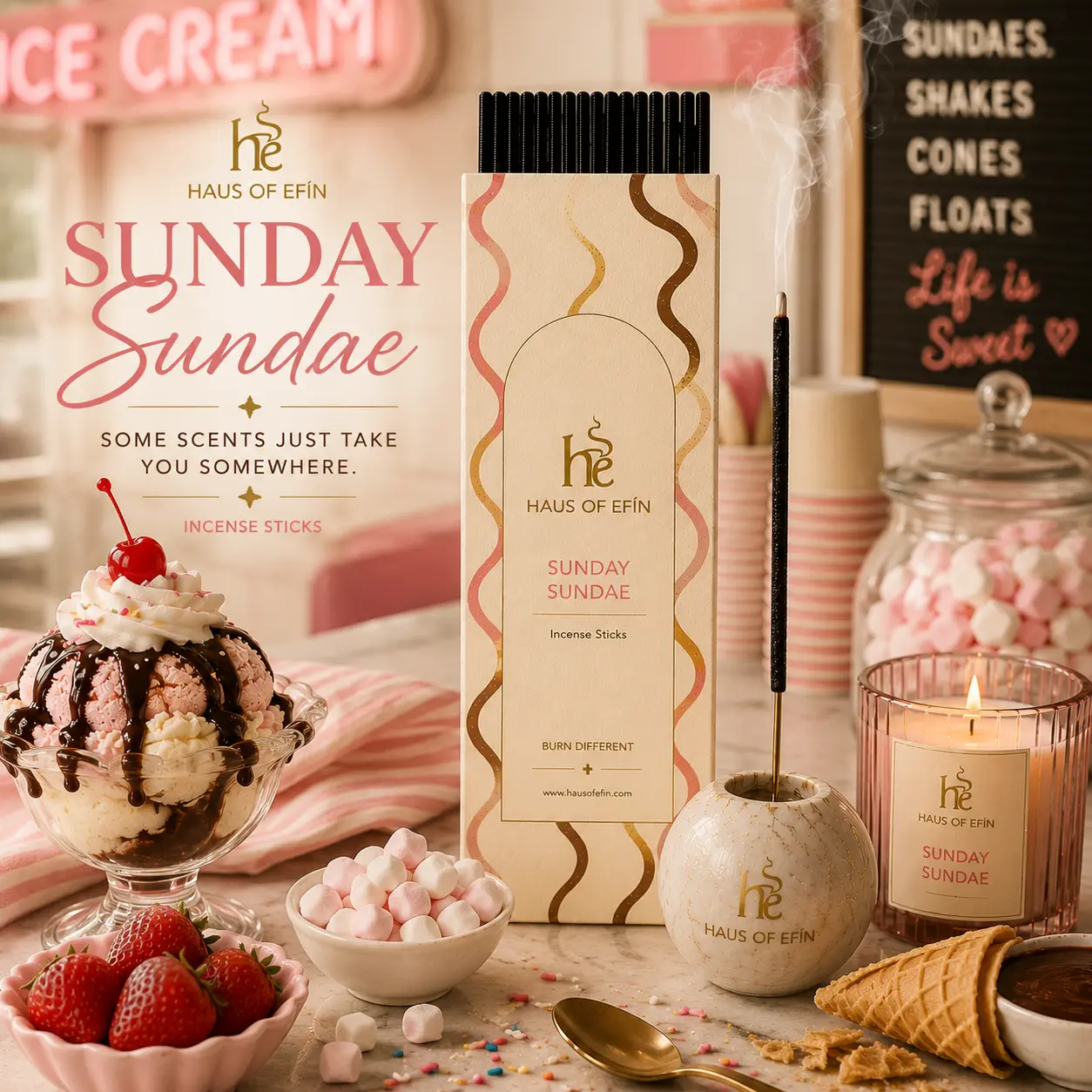Sunday Sundae- Vanilla Waffle Cone Incense Sticks Sunday Sundae- Vanilla Waffle Cone Incense Sticks