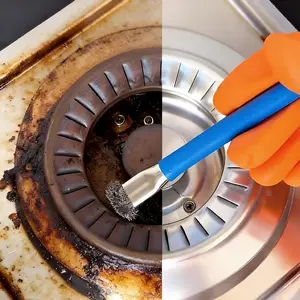 Multifunctional Dual-Head Stainless Steel Cleaning Brush, Kitchen Stove Gap Cleaner, Home Essential Cleaning Tool