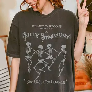 Silly Symphonies The Skeleton Dance T-shirt, Mickey's Not So Scary Halloween Shirt, Halloween Party 2025 Tshirt, Spooky Season Pumpkin, Trick Or Treat