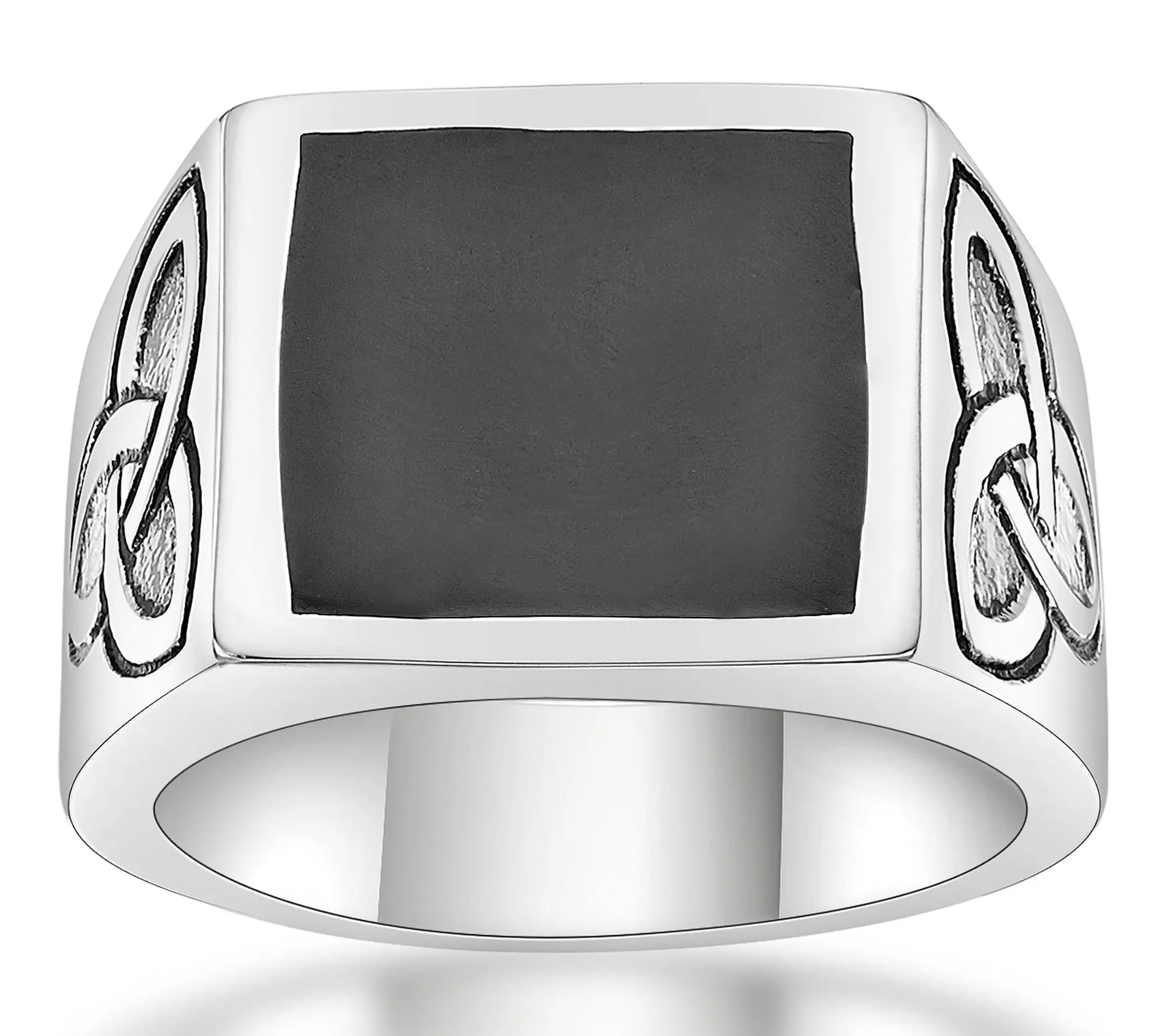 LYNX Men's Stainless Steel Resin Celtic Knot Ring LYNX Men's Stainless Steel Resin Celtic Knot Ring