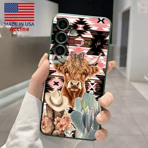 Soft Case Compatible with Galaxy S23 Ultra S24 Plus S25 S22+ Western Cowboy Theme Full Coverage Lightweight Protective Cover Gift