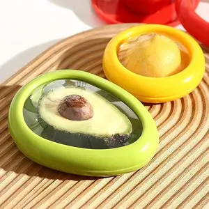 Silicone Food Storage Containers  4 Piece Fruit & Vegetable Saver Set, Anti Oxidation Produce Keep Fresh Boxes for Refrigerator Organization