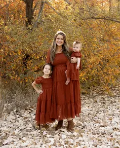 Autumn Mama and Mini Matching Dresses, fall matching dresses