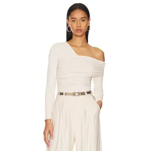 Susana Monaco Gathered Top in Blanched Almond