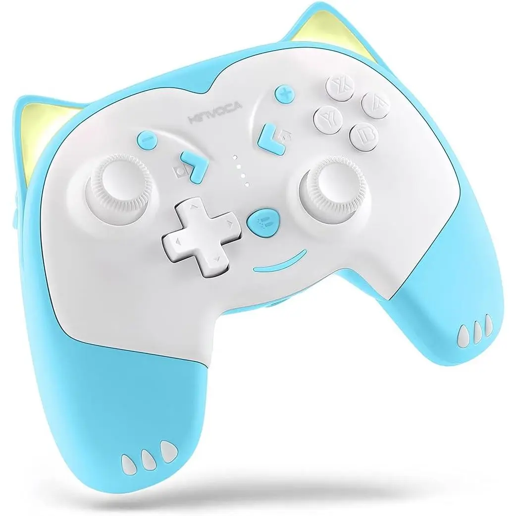 Controller for  / Lite, Cute Pro Controller with Turbo, Motion, Vibration, Wake-Up, Headphone Jack and  Light - Blue