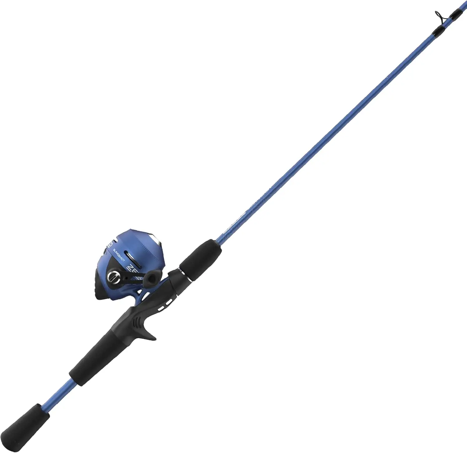 Zebco Slingshot Spincast Reel & 2-Piece Fishing Rod Combo, Right-Hand Retrieve, Pre-Spooled with 10 lb Zebco Line, Freshwater Fishing Pole, Beginner Rod and Reel Combo Set
