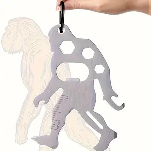 🔥 2025 Survival Keychain MUST-HAVE! 🦍 Monkey & Sasquatch Multi-Tool Card |   10-in-1 Stainless Steel Outdoor Gear 🛠️ 🌲   Camping/Hiking EDC Hack