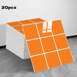 20-piece PVC waterproof and oil-resistant wall decoration board for kitchen wall stickers, interior decoration wall panels, imitation ceramic tile wall stickers, wall paper for commercial and catering establishments decoration.