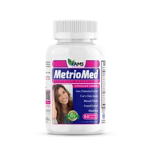 AMS MetrioMed 60 Capsules, Women's Organic Dietary Fertility Supplement with Black Cohosh, Chasteberry, and Red Clover Herbs