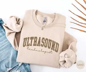 Ultrasound Tech  Sweatshirt / Short Sleeve T-SHIRT ,  Future Sonographer Leopard sweatshirt sonographer sweatshirt, sonography sweatshirt gift