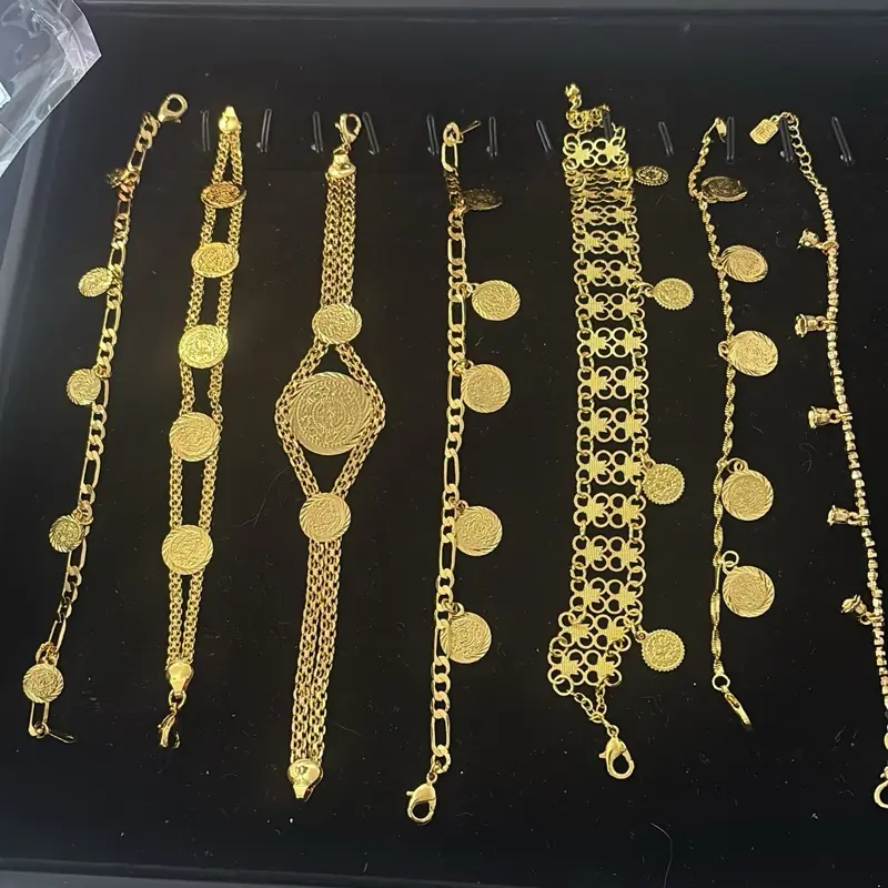 Coin bracelets 24kGp anti tarnish