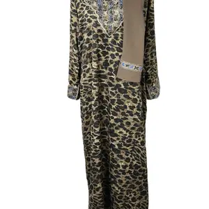 Leopard Print Mukhawar – Elegant Traditional Dress for Women | Comfortable & Stylish Home Wear