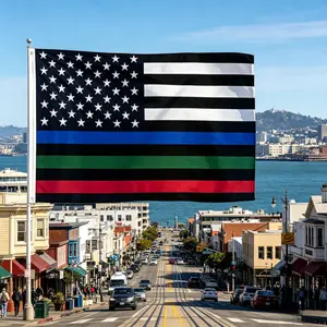 Honor Our Heroes with This Thin Blue Green Red Line Flag Premium durable fabric, reinforced fray-resistant seams, rust-proof eyelets, supporting police, military & firefighters!
