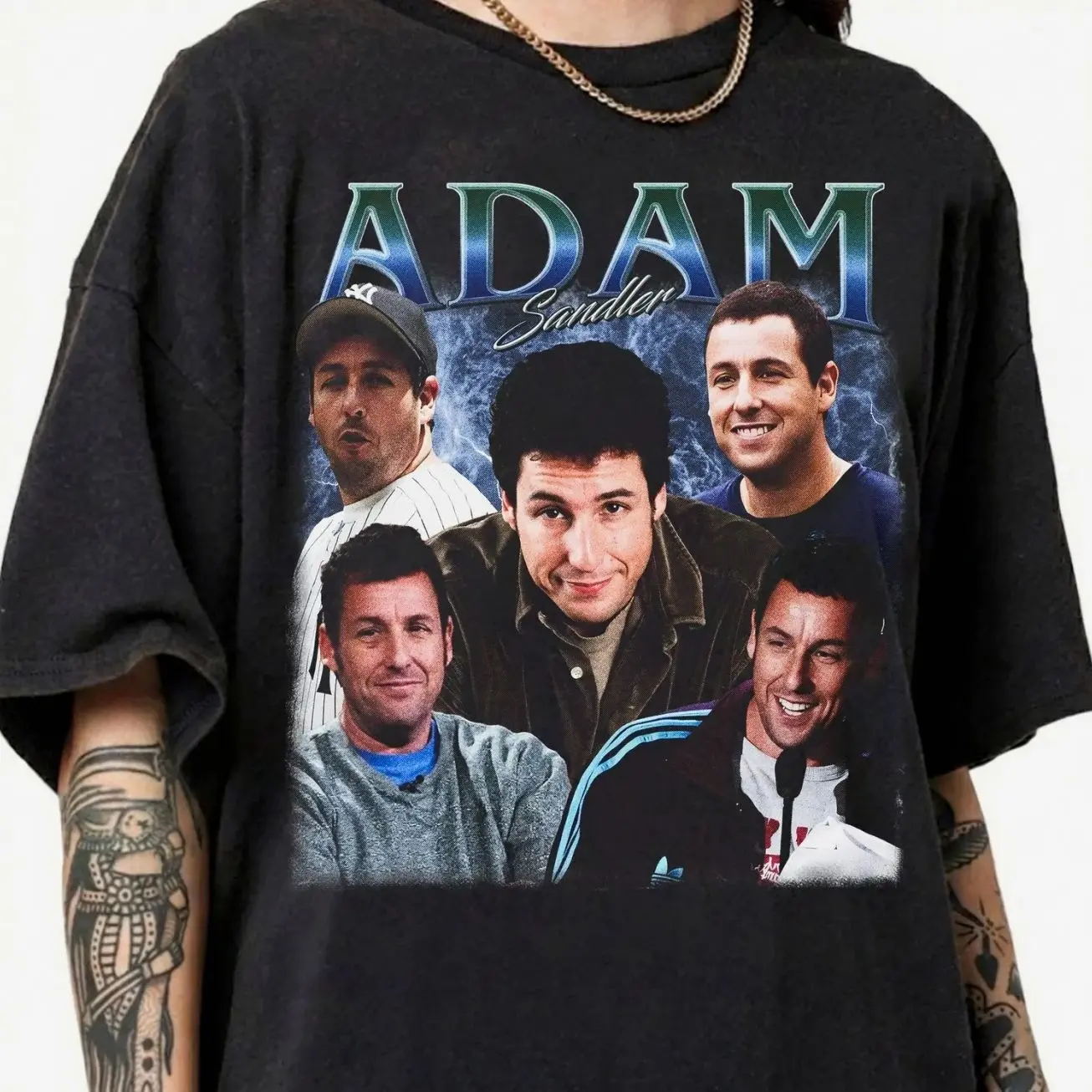Adam Sandler Collage T-Shirt, Funny Movie Actor Fan Tee, Streetwear Apparel
