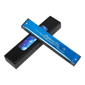 Harmonica 24 Hole C Key with Case, Wind Instruments Diatonic Harmonica for Beginner  Friends GiftsIdeal for Music Enthusiasts