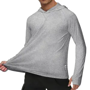Men’s UPF 50+ Sun Protection Hoodie | Long Sleeve Thumbhole Design, Quick Dry & Lightweight | Perfect for Fishing, Hiking, Running