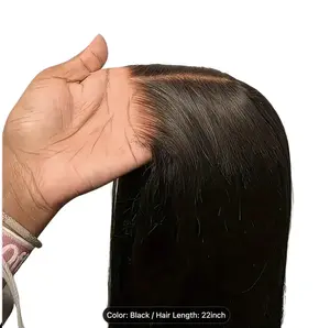 Women's 5x5 HD Clear/Looking Lace Wig Glueless Closed Front - Pre-Bleached Knots, Pre-Cut Hairline, 250% Density Straight Hair Looking Frontal Wig for Daily Wear