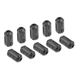3.5-5mm Ferrite Cores Ring Clip-On RFI EMI Noise Suppression Filter  Clip, Black 10 count