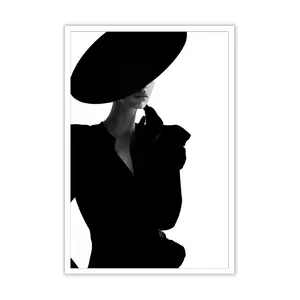1pc Frameless Fashion Black And White Vintage Photography Poster Art Waterproof Paper Sticker Wall Decor