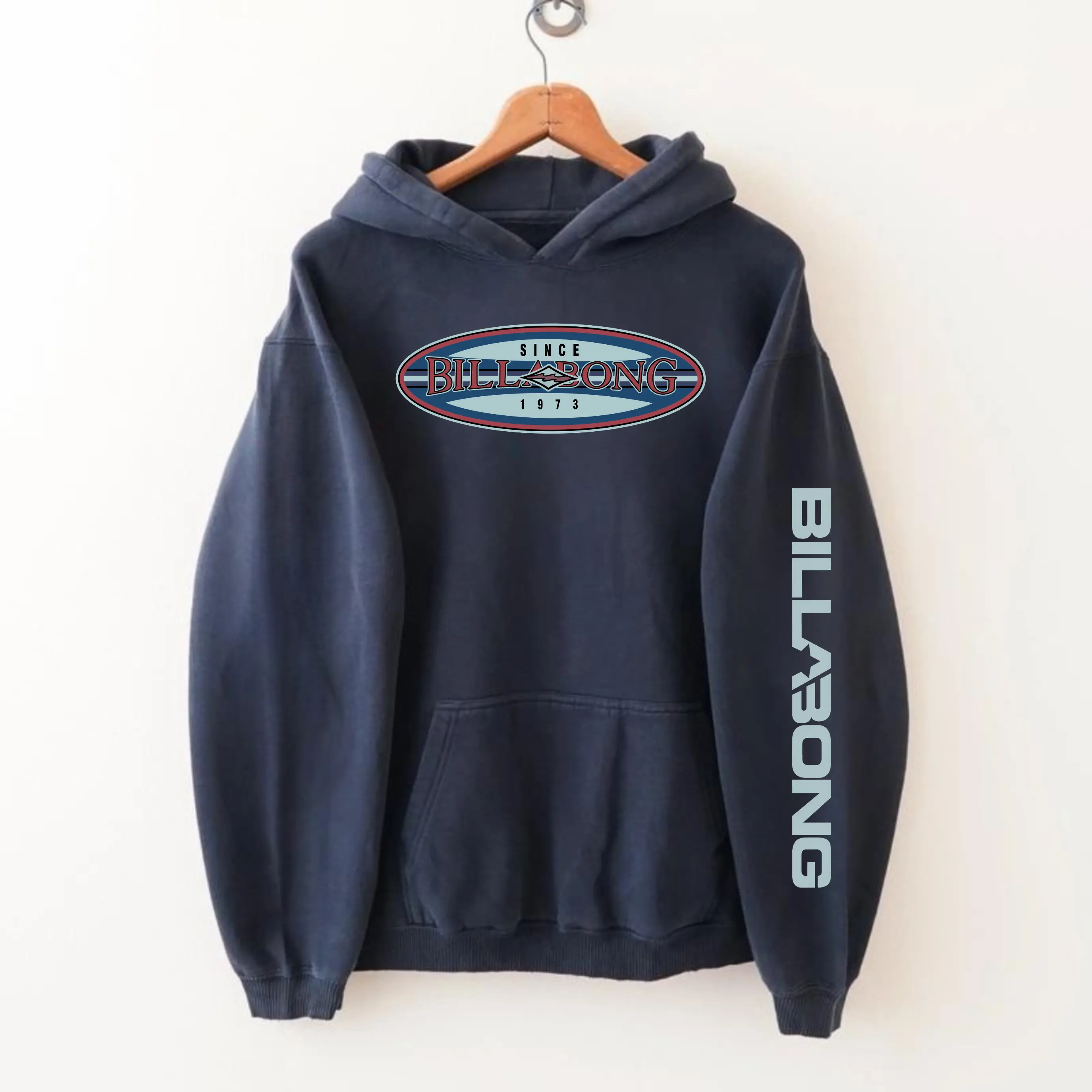 Vintage Rare 90s Billabong Print Hand Hoodie, Retro Surf Hoodie for Men Women, Gift for Men, Dad Gifts, Casual Unisex Soft Cotton Top, Casual Top Menswear