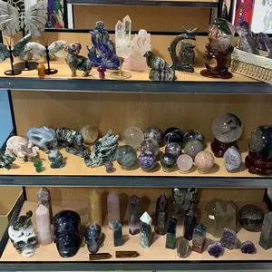 Crystals,Butterfly Wings,Crystal Sphere,Elephant carvings,Crystal Tower,Tiger carvings,Skull carvings,Moon carvings,Owl carbvings,Stich carving, Sphere Holders,Dragon Head carvings,