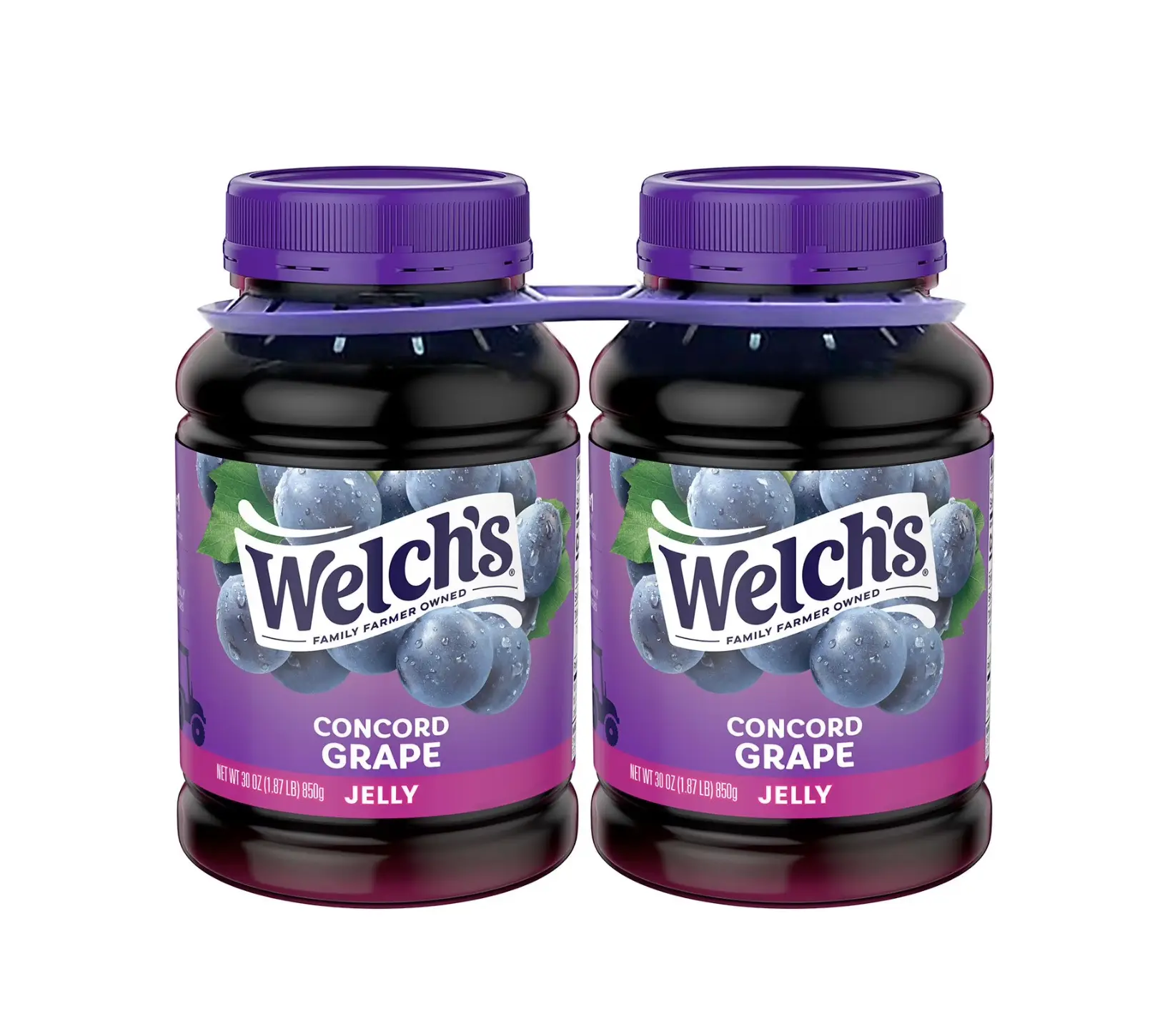 2 Jars Welch's Concord Grape Jelly 30 oz Each Jar